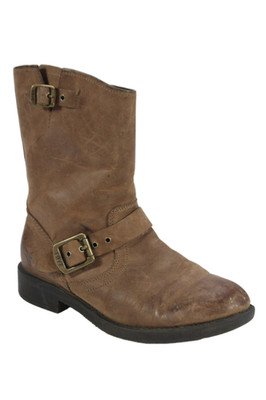 Frye Boys Leather Mid-Calf Boots Brown Size 3