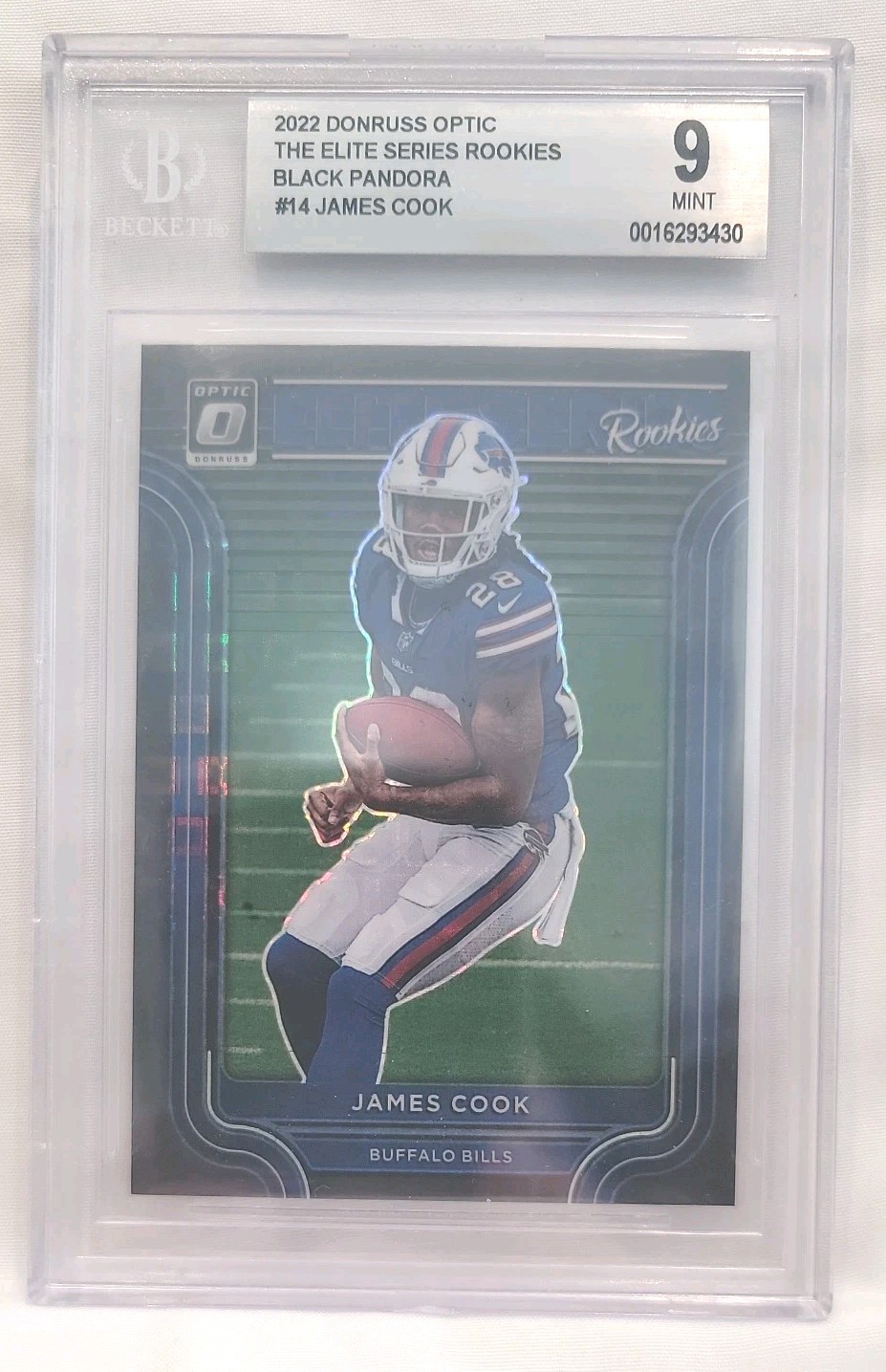 2022 Donruss Optic Elite Series Rookies/ Black Pandora JAMES COOK /25