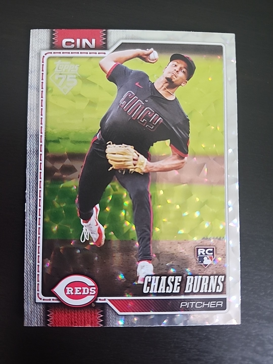 2026 Topps Series 1 - Chase Burns #312 Silver Crackle Foil (RC)