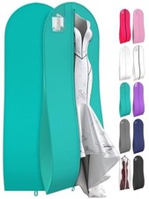 72" Tapered Long Dress Bags for Gowns - Wedding Dress Garment Bag Tiffany Blue
