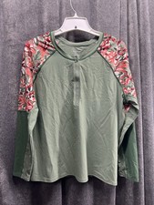 LL Bean Woman s Size XL Rash Guard Green