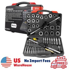 51-Pc Metric Tap and Die Set M6 to M24 for Threading Internal External