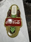 Coca-Cola Double Bottle Embossed Advertising Thermometer Vintage Antique 2003