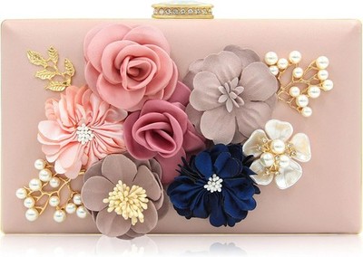 Damen-Clutch, Blume, Abendtasche, Handtasche, Hochzeit, Clutch, Geldbörse