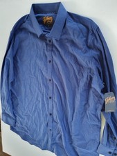 Image of Johnny Bigg Dress Shirt Mens 4XL Blue Clark Textured Long Sleeve Cotton