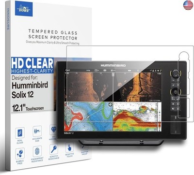 Premium Tempered Glass Screen Protector designed for Humminbird Solix 12