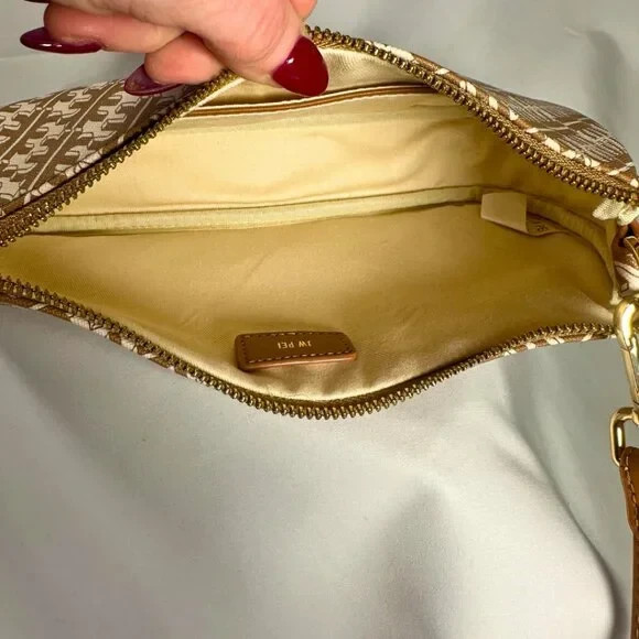 JW Pei Fei Joy Shoulder Bag Brown Monogram Vegan Leather NWT image 7