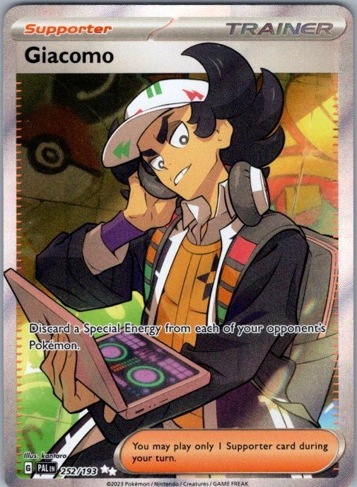 Pokémon Card Giacomo 252/193 Paldea Evolved - Near Mint
