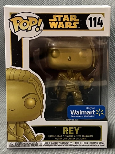 Funko Pop! Star Wars Rey #114 Gold Walmart Exclusive NIB Disney