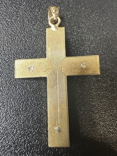 Vintage 10K Gold Crucifix Pendant 4g ASK Maker – Two-Tone Jesus Cross 2” Signed - Picture 2 of 7