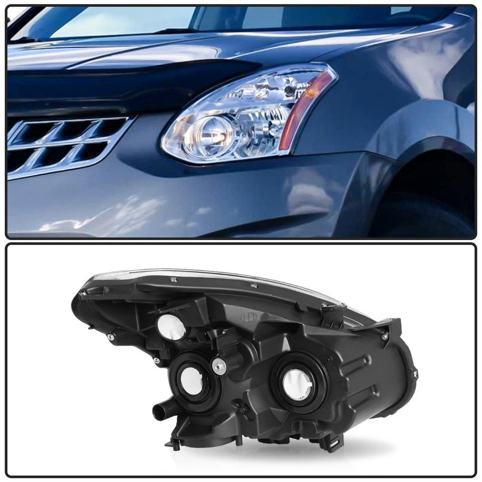Par de faros halógenos para Nissan Rogue 2008-2013 2014-2015 Rogue Select Foto 3 de 4