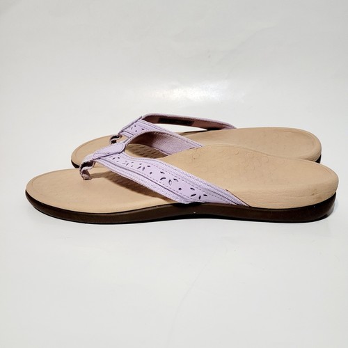 Vionic Casandra lila Lackleder Flip Flop Zehenstegsandalen Strand Wms 8US 39EU - Bild 5 von 19
