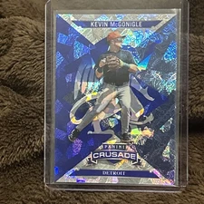 Kevin McGonigle 2025 Panini Crusade Blue Cracked Ice #4 Detroit Tigers NM+ PF FS