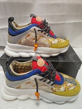 Sneakers Versace Chain Reaction stampa barocco - taglia EU 44 - scatola, sacchetto antipolvere e auto