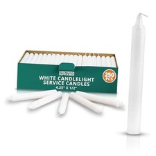 Church Candles for Candlelight Service Vigil - 4.25" x 1/2" 4.25 inches 250ct