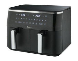 Masterpro Heißluftfritteuse Doppelkorb 9L 2600W Airfryer Digital Schwarz B Ware