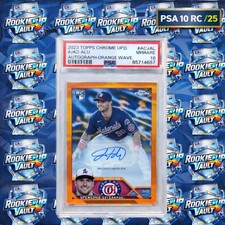 2023 Topps Chrome Update Series - Autographs Jake Alu #AC-JAL Orange Wave...
