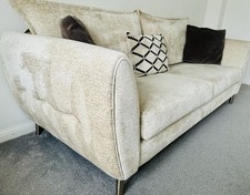 Sofology Gabrielle Plush Velvet 4-Seater Sofa With Chrome Feet