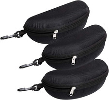 Portable Waterproof Sunglasses Eyeglasses Case Zipper Hard Shell Box with Clip