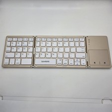 Samsers Foldable Bluetooth Keyboard with Touchpad Gold Pink