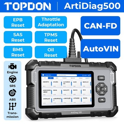  2026 Newest TOPDON AD500 OBD2 Scanner Engine ABS SRS SAS Car Diagnostic Tool