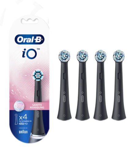 Paquete de 4 cabezales de cepillo de repuesto limpios genuinos Oral-B iO Ultimate negros totalmente nuevos - Imagen 1 de 10