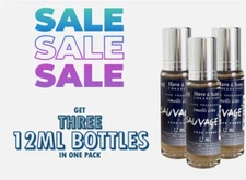 Pack Of 3 Sauvage For Men Scent Roll On Body Oil 12ML
