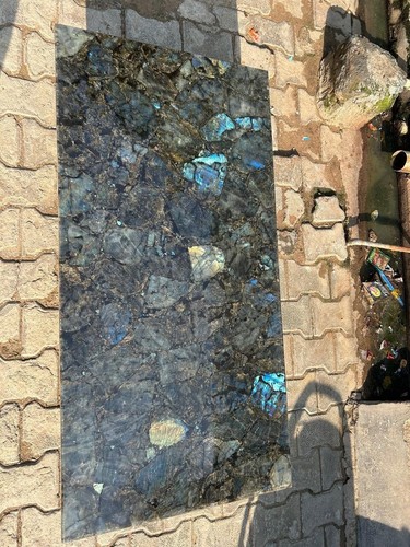 Labradorite Gemstone Dining Table, Labradorite Table Top ,Kitchen Slab Table Top - Picture 2 of 7