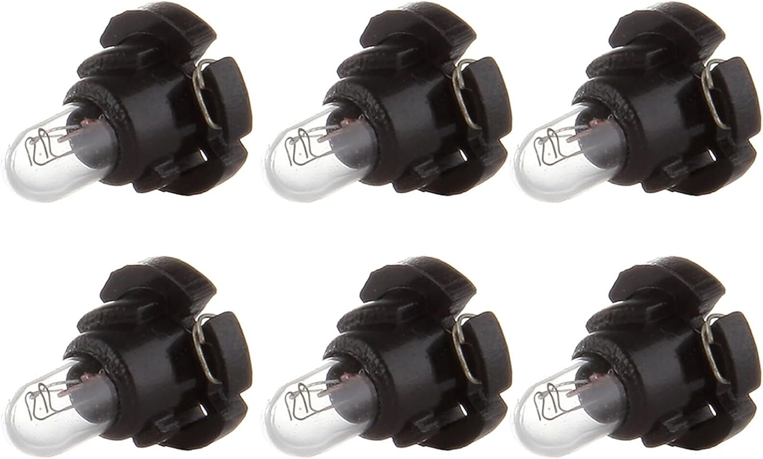 6 Pack Warm White T4/T4.2 Neo Wedge Halogen A/C Bulb Fit for A/C Light (Black)