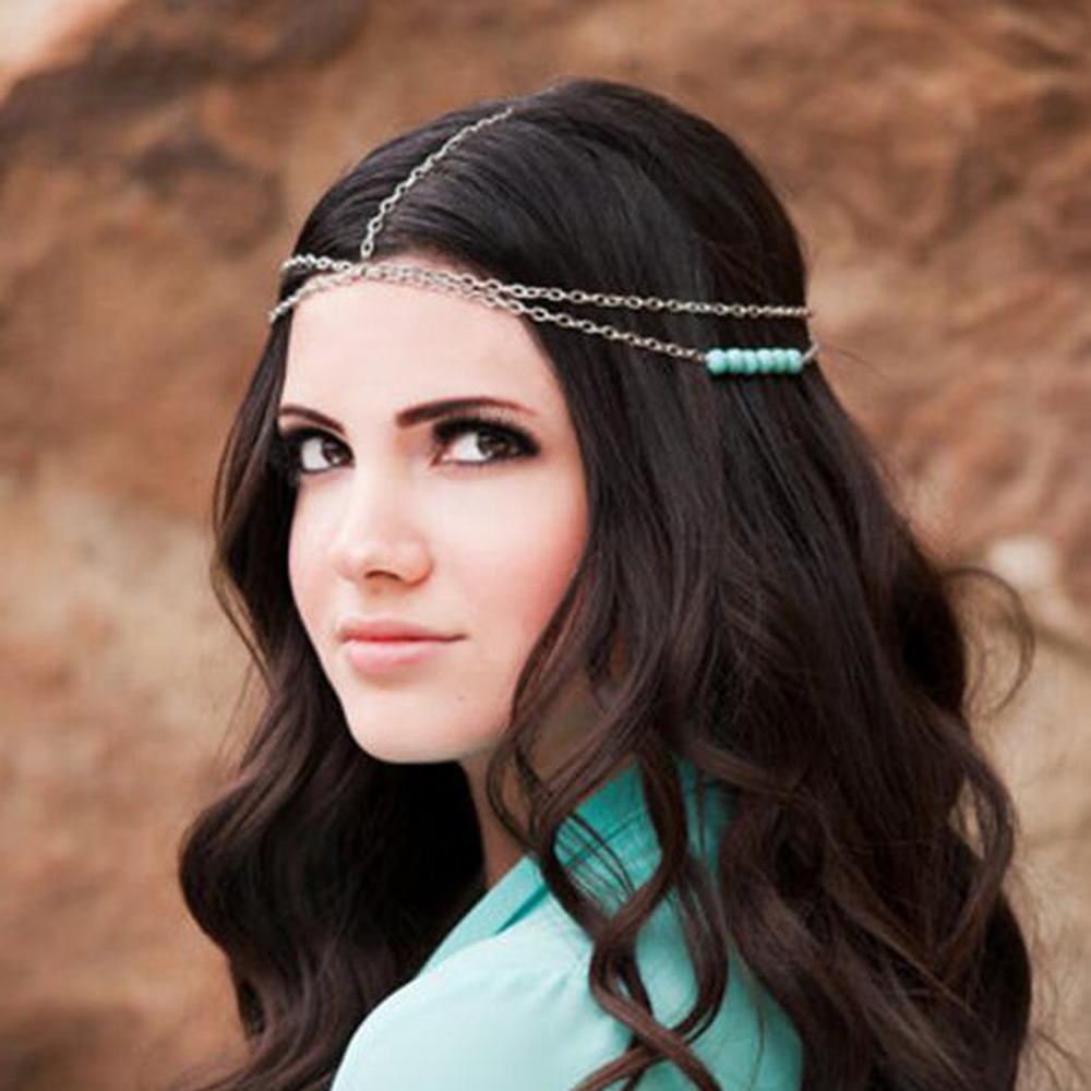 Fashion Womens Lady Crystal Head Chain Headband Hair Band