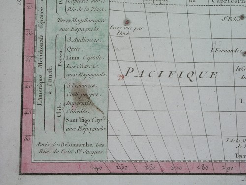 1783 rare ORIGINAL MAP ARGENTINA PATAGONIA PERU BOLIVIA ECUADOR COLOMBIA CHILE - Picture 5 of 6