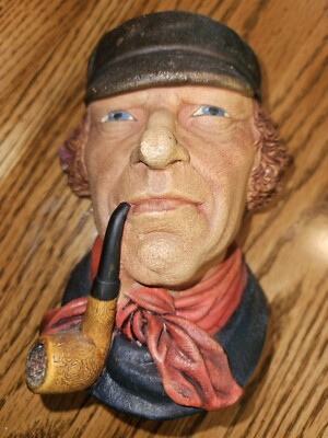 Vintage Legend Chalkware Head ''The Dutchman'' by Legend England Signed F. Wright