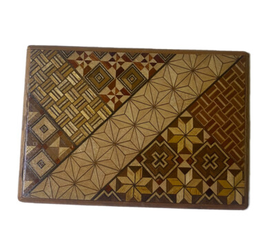 Hakone Yosegi Japanese Puzzle Box, Wooden Puzzle Box, 4 step