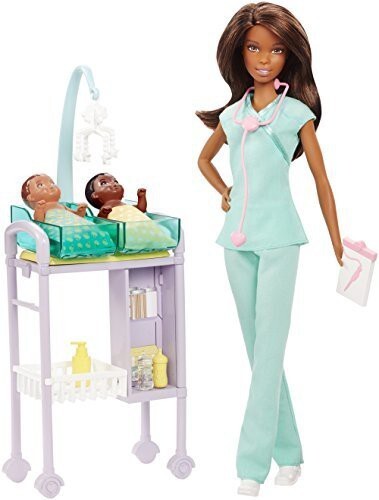 BARBIE Careers Baby Doctor Doll Playset, Brunette,DVG12  (Mu
