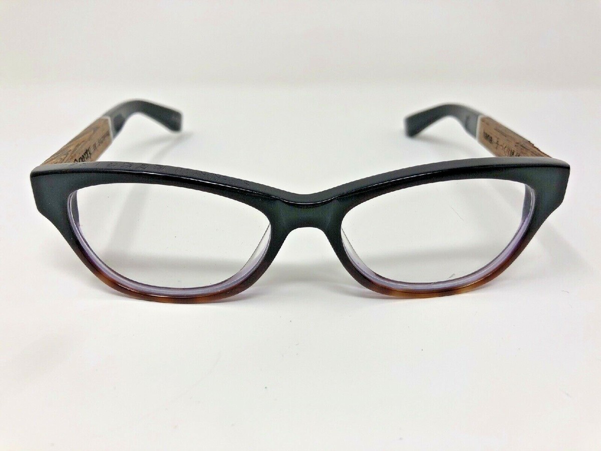 Superdry Eyeglasses Frame Purple Wood 51-16-140 Full Rim
