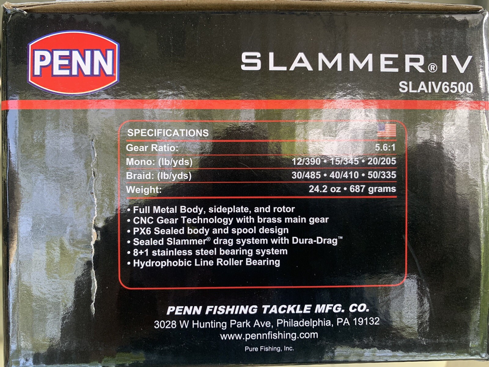 Penn Slammer IV Spinning Fishing Reel | 6500 | 2 Day Shipping
