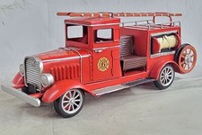 Fire Engine Dream Truck Vintage Antique 1931 Tin Metal Model 24 Pumper Car 6 Art