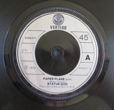 Status Quo - Paper Plane (7'', Single, Mono, Sol)