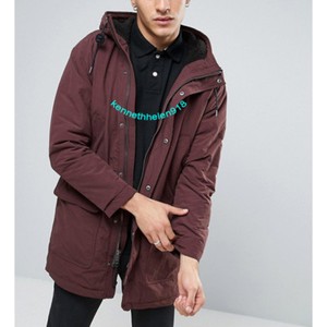 burgundy parka jacket