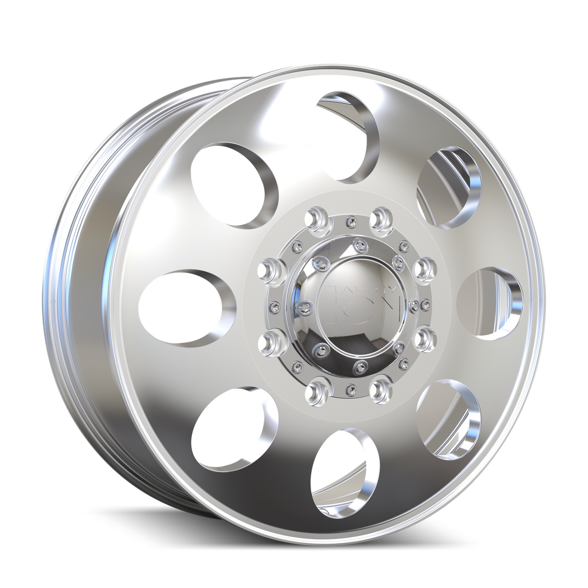 Set-6) Ion 167 Dually 20x8.25 8x165.1 8x6.5 115mm Polished Wheels