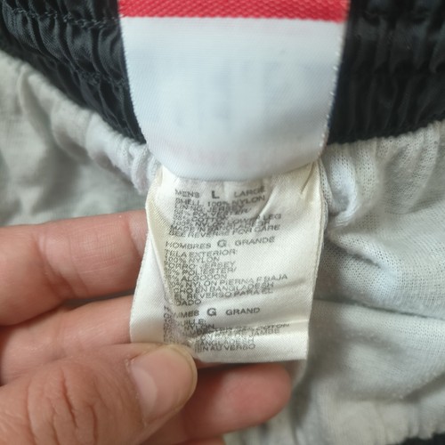 Vtg ATHLETIC MENS WORKS ribbed black sports pants with inner lining sz L Y2k - Picture 11 of 12