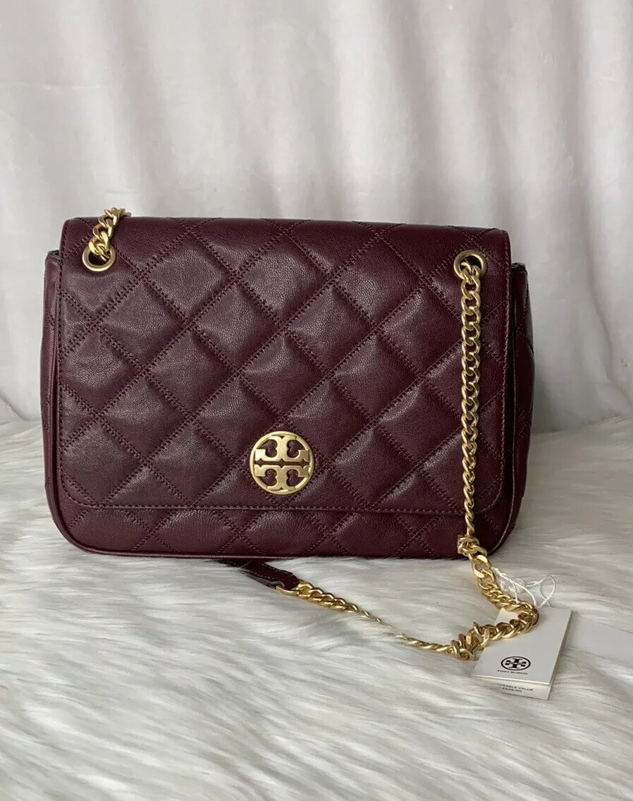 【トリーバーチ】Willa ベルトバッグ キルティングレザー 各色 Tory Burch Willa Quilted leather shoulder chain crossbody