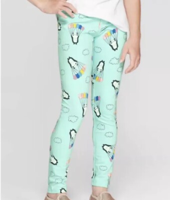 New Cat & Jack Girls size L 10-12 Panda Printed Leggings
