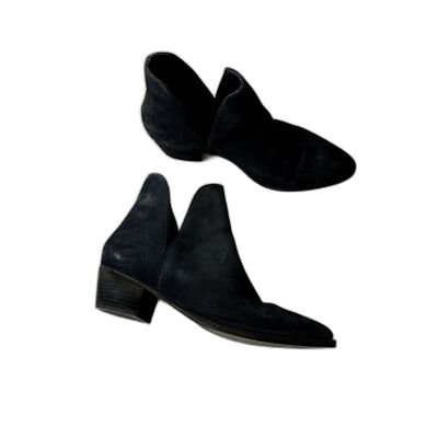 Free People Womens Charm Double V Suede Ankle Booties Size 40 Point-toe Leather