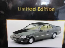 1:18 KK Scale 1992 Mercedes Banz 600 SEC BLACK RARE! Limited Edition