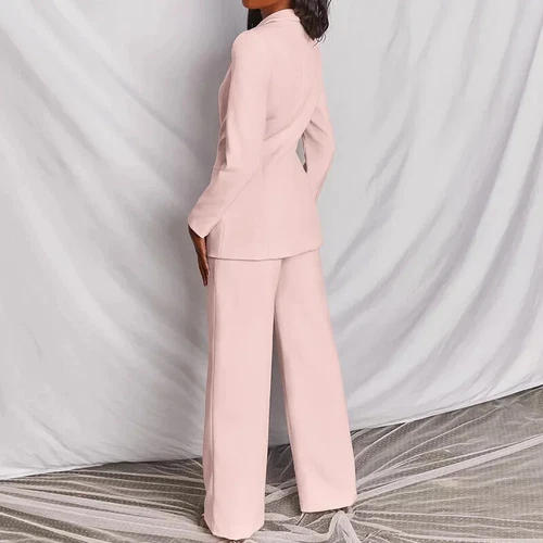 Women Set Long Pants Blazer Suit 2Pieces Office Blazers Lady Autumn Clothes - Picture 17 of 32