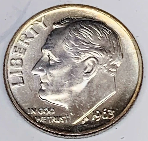 # C4966  U.S.   COIN,    ROOSEVELT  DIME    1963  Unc.