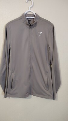 Gymshark Women's Size M Training Zip Up Jacket In Gray Workout Running  Light