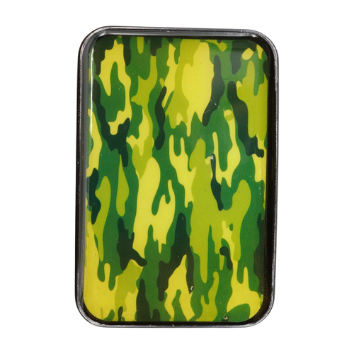 Uomo Nero Metallo Moda Cintura Fibbia Militare Verde Mimetico Scuola Lavoro - Foto 3 di 6