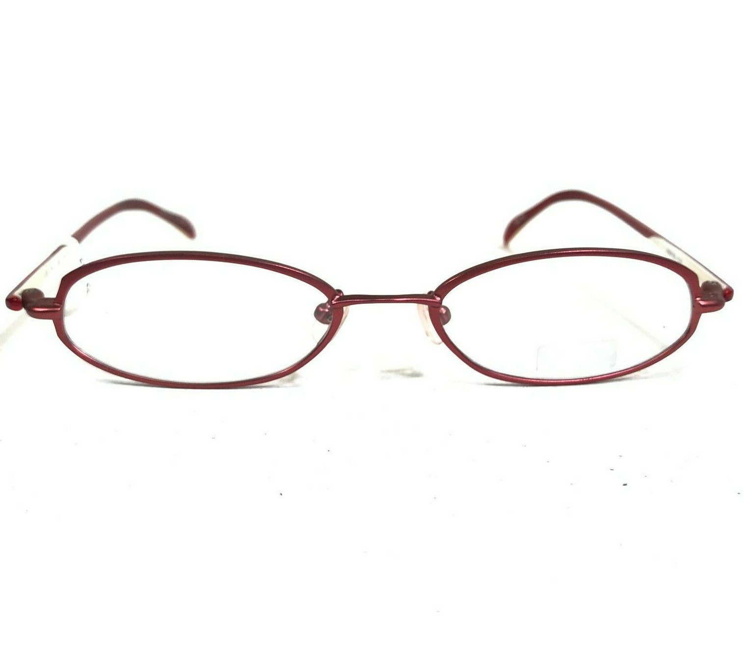 BCPC BP-178 col.52 Eyeglasses Frames Red White Oval Round Full Rim 49-18-132